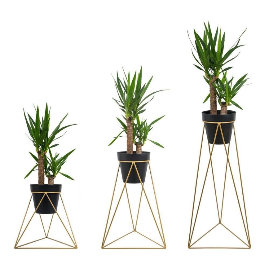 Flowerpot stand TRIANGL 40x45 cm gyllene