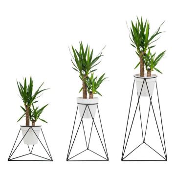 Flowerpot stand TRIANGL 40x45 cm svart