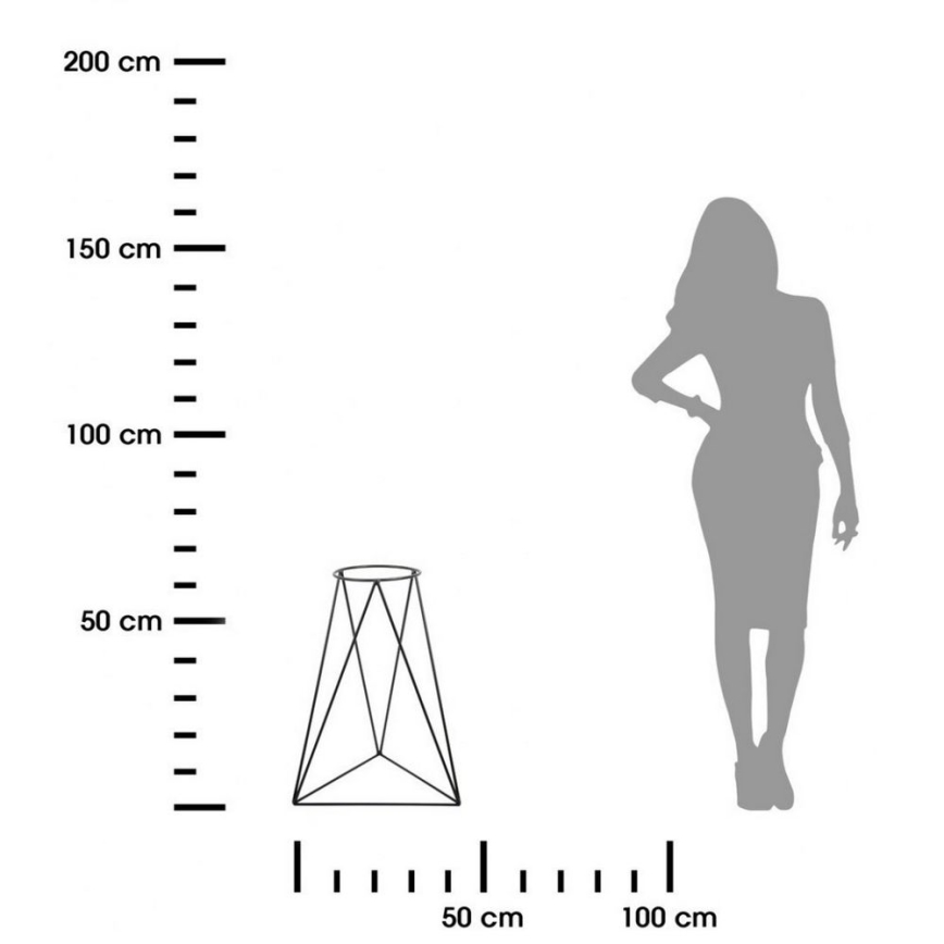 Flowerpot stand TRIANGL 60x45 cm svart