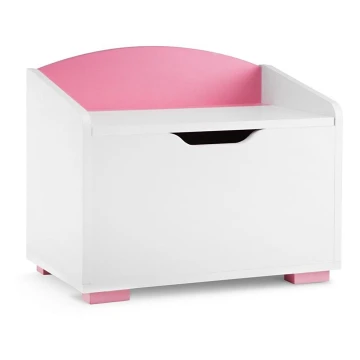 Förvaringsbehållare för barn PABIS 50x60 cm vit/rosa