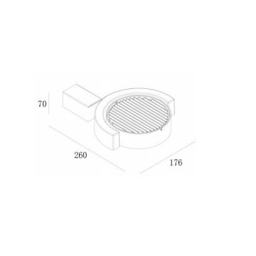 Gardino LX1241A - LED Vägglampa för utomhusbruk MARGHERITA LED/15W/230V IP54