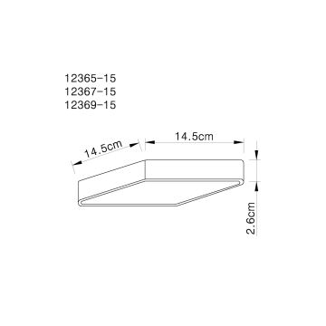 Globo 12367-15 - LED Takbelysning VITOS LED/15W/230V