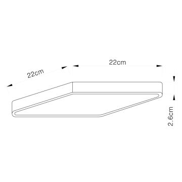 Globo 12369-30 - LED Takbelysning ECHO LED/28W/230V