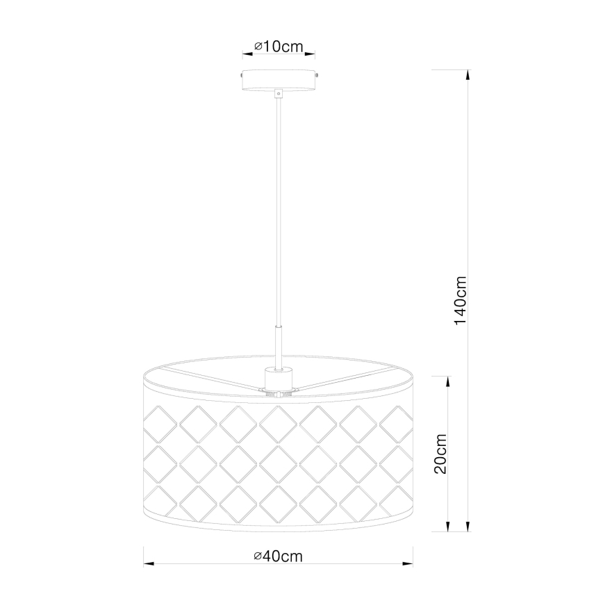 Globo 15228H - Ljuskrona med snöre KIDAL 1xE27/60W/230V