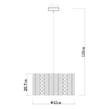 Globo - Lusr na lanku 1xE27/60W/230V gyllene/svart