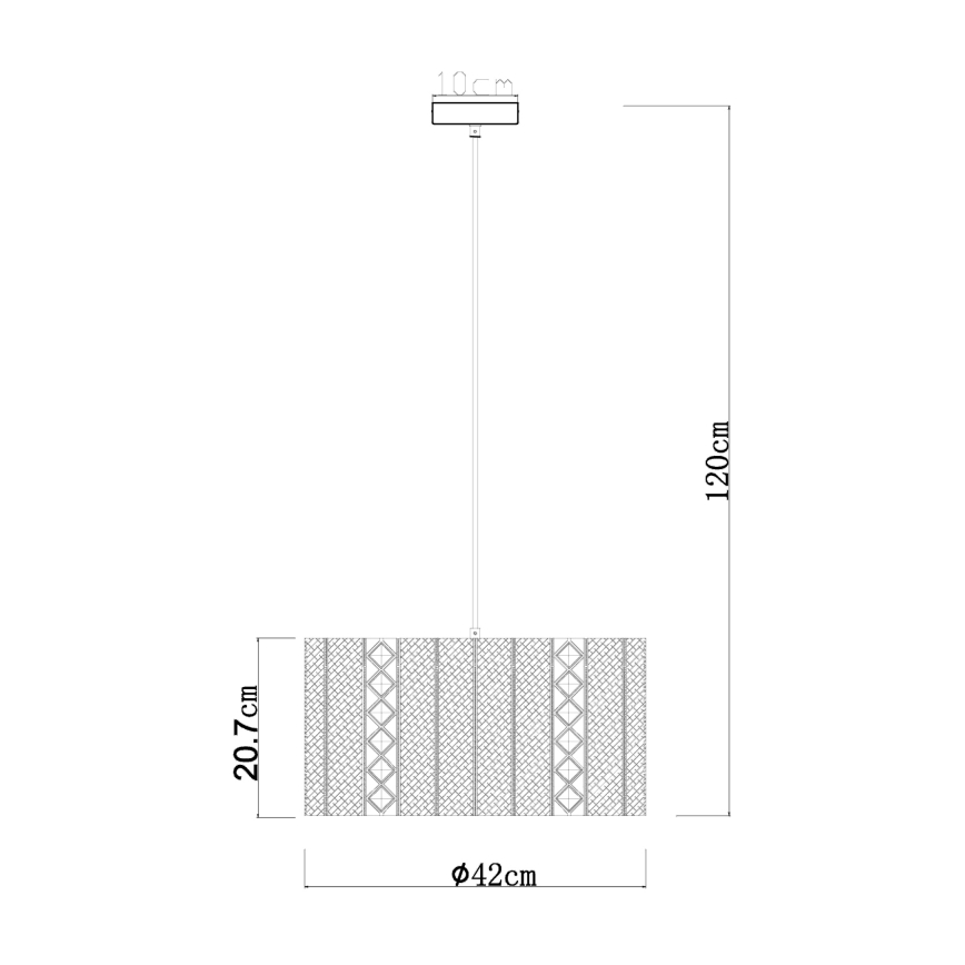 Globo - Lusr na lanku 1xE27/60W/230V gyllene/svart