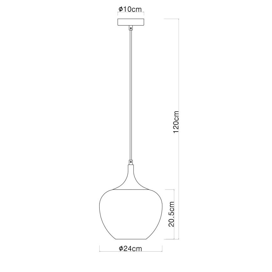 Globo - Ljuskrona med textilsladd 1xE27/60W/230V vit/brun