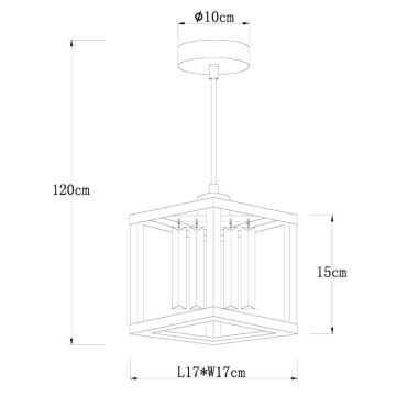 Globo - Ljuskrona med textilsladd 1xE27/40W/230V