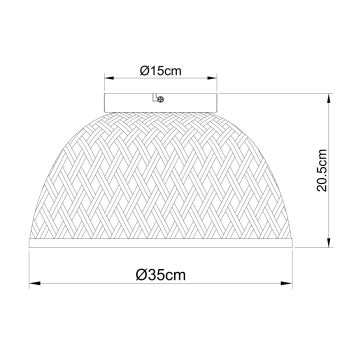 Globo - Fäst ljuskrona 1xE27/15W/230V Bambu