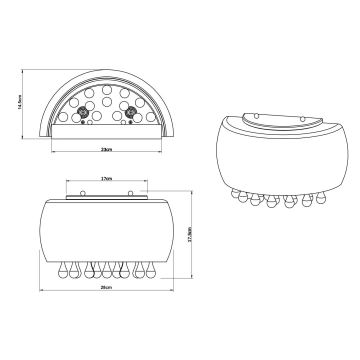 Globo 15809W - Väggbelysning KALLA 1xG9/28W/230V