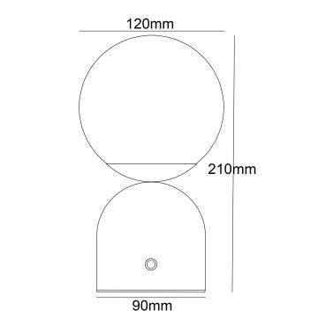 Globo - LED ljusreglerad bordslampa touch LED/2W/5V 2700/4000/6500K 1800 mAh vit