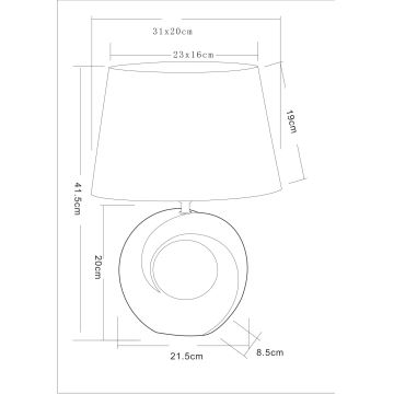 Globo 21641T - Bordslampa JEREMY 1xE27/40W/230V