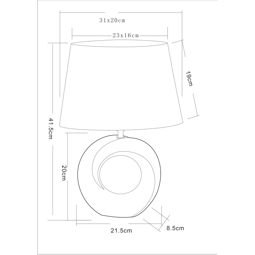 Globo 21641T - Bordslampa JEREMY 1xE27/40W/230V