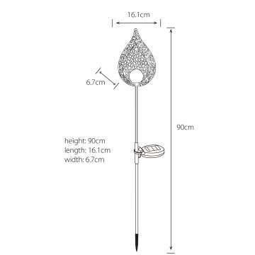 Globo - LED solcellsbelysning LED/0,06W/3,2V 300mAh IP44