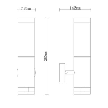 Globo - Utomhus vägglampa  1xE27/15W/230V IP44