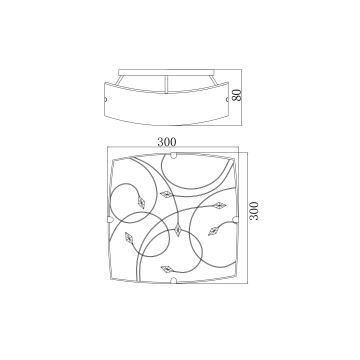 Globo 40393-2 - Takbelysning 2xE27/60W