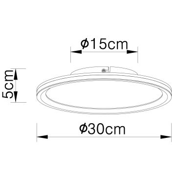 Globo - LED taklampa LED/30W/230V diameter 30 cm