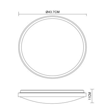 Globo - LED Taklampa LED/24W/230V 437mm 3000/4500/6000K