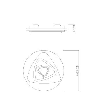 Globo 48012-46 - LED Dimbar Takbelysning SABATINO LED/46W/230V + Fjärrkontroll 