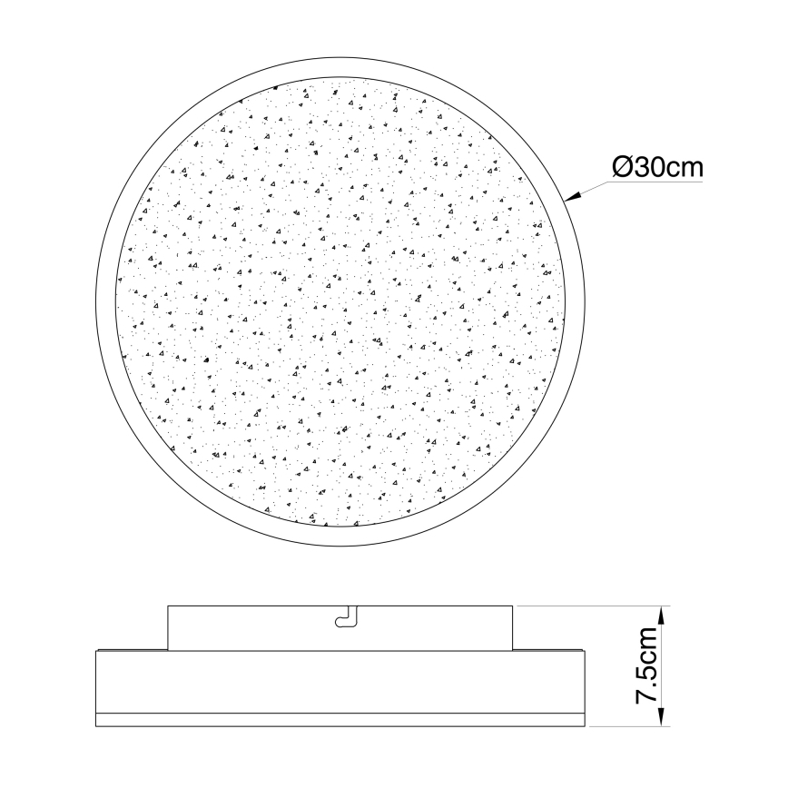 Globo - LED taklampa LED/24W/230V diameter 30 cm svart