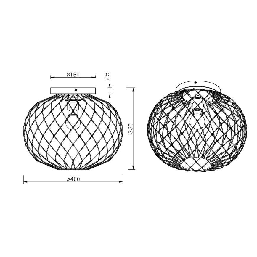 Globo - Fastsatt Ljuskrona  1xE27/60W/230V