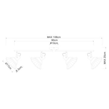 Globo 54050-4 - Spotlight JOWITA 4xE27/40W/230V