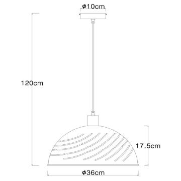 Globo - Ljuskrona med upphängningsrem 1xE27/60W/230V