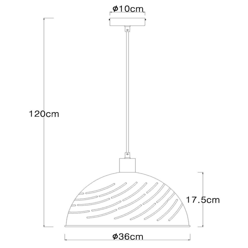 Globo - Ljuskrona med upphängningsrem 1xE27/60W/230V