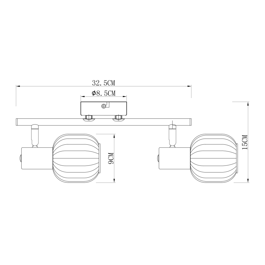 Globo 54801-2 - Spotlight AKIN 2xE14/40W/230V