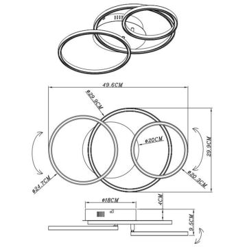 Globo - LED taklampa LED/30W/230V