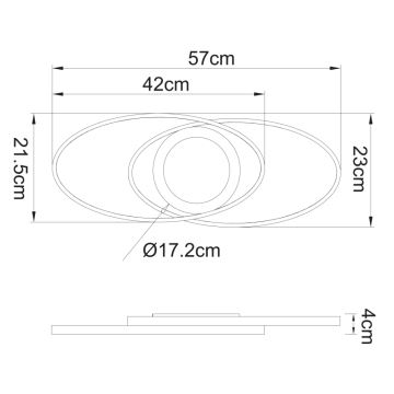 Globo - LED taklampa LED/24W/230V