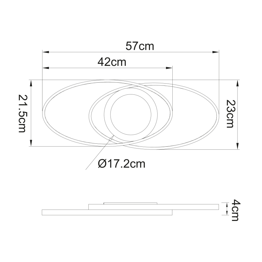 Globo - LED taklampa LED/24W/230V