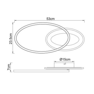 Globo - LED fäst ljuskrona LED/24W/230V