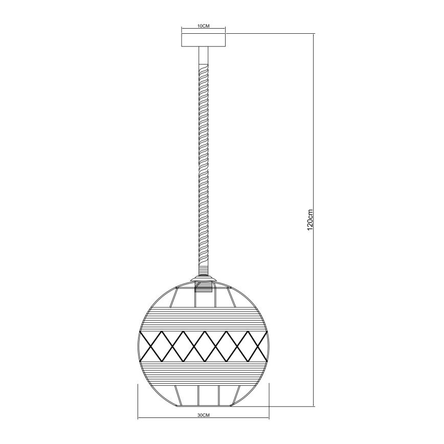 Globo 69029H1 - Ljuskrona med snöre ULLEU 1xE27/60W/230V