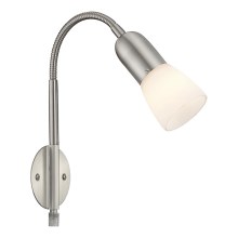 Globo - Flexibel liten lampa 1xE14/40W/230V krom