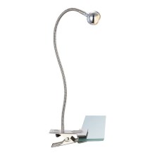 Globo - LED Flexibel liten lampa med klämma LED/3W/230V krom
