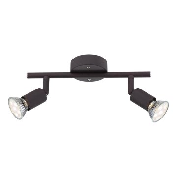 Globo - LED Spotlight 2xGU10/3W/230V svart