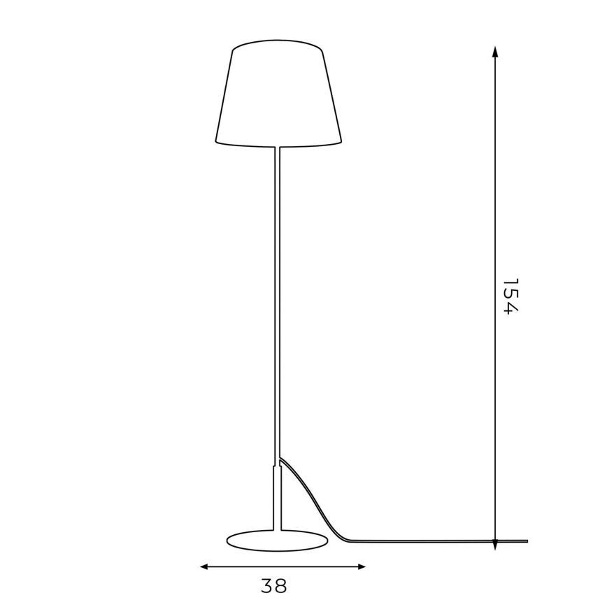 Golv lampa ARDEN 1xE27/60W/230V grön/gyllene