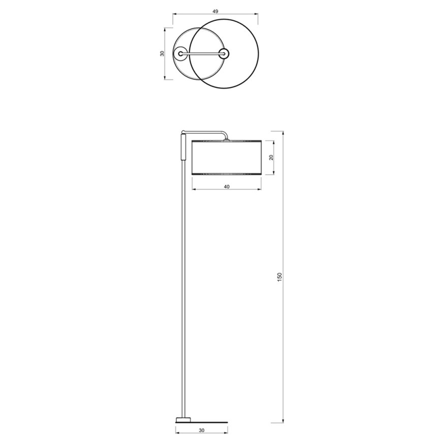 Golvlampa  ATLANTA 1xE27/60W/230V