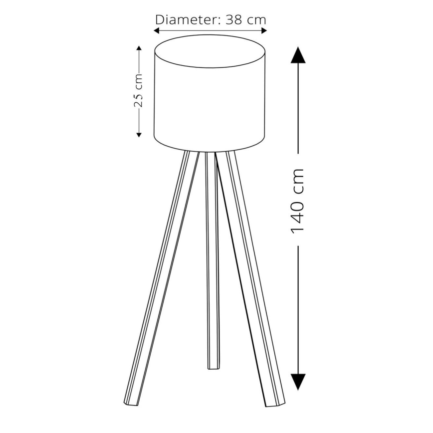 Golvlampa  AYD 1xE27/60W/230V brun 