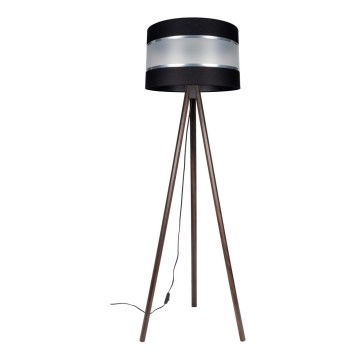 Golvlampa CORAL 1xE27/60W/230V wenge/svart/krom