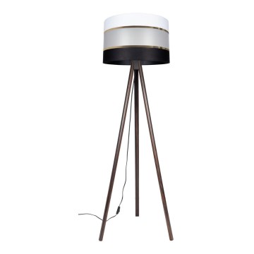 Golvlampa CORAL 1xE27/60W/230V wenge/svart/vit/guld