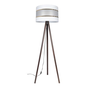 Golvlampa CORAL 1xE27/60W/230V wenge/vit/guld