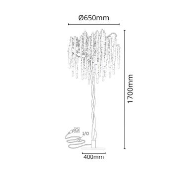 Golvlampa i kristall 5xG9/40W/230V guld