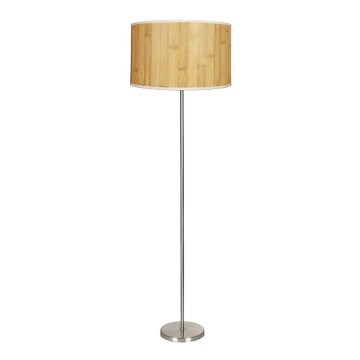 Golvlampa TIMBER 1xE27/60W/230V beige/matt krom