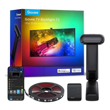 Govee - DreamView T2 DUAL TV 55-65" SMART LED bakgrundsbelyst RGBIC Wi-Fi + fjärrkontroll