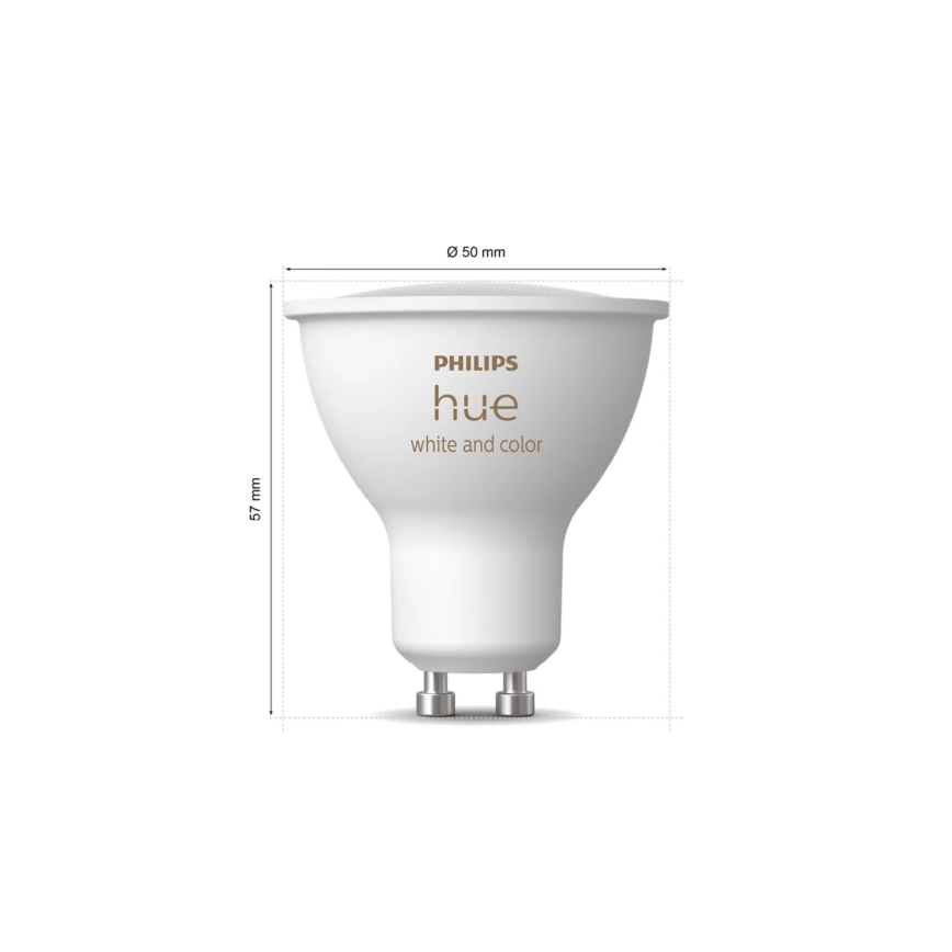 Grundläggande set Philips Hue WHITE AND COLOR AMBIANCE 3xGU10/4,2W/230V 2000-6500K + enhet för anslutning