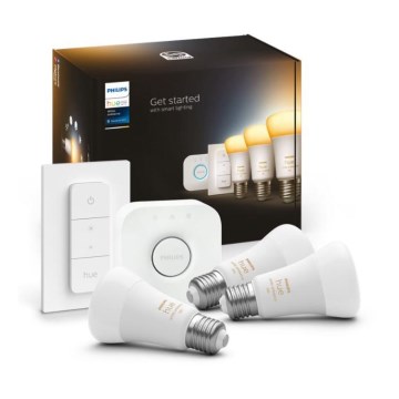 Grundläggande set Philips Hue White Ambiance 3xE27/8W 2200-6500K + enhet för anslutning och fjärrkontroll