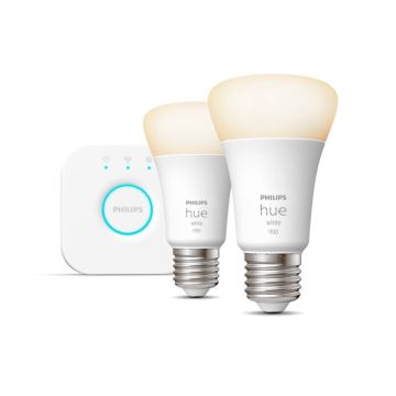 Grundläggande uppsättning  Philips Hue WHITE 2xE27/9,5W 2700K + en enhet för att ansluta