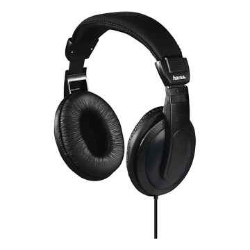 Hama - Wired headphones med 6m kabel svart